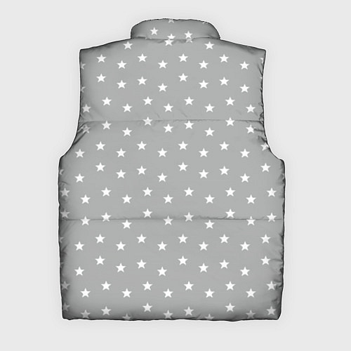 Мужской жилет Белые Звездочки На сером Фоне / 3D-Черный – фото 2