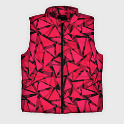 Мужской жилет Красно-черный полигональный