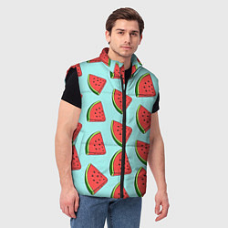 Мужской жилет Дольки арбузов, цвет: 3D-черный — фото 2