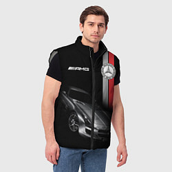 Мужской жилет MERCEDES BENZ AMG, цвет: 3D-светло-серый — фото 2