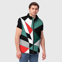 Мужской жилет Абстрактный геометрический, цвет: 3D-черный — фото 2