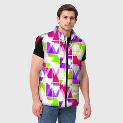 Мужской жилет Абстрактный яркий узор, цвет: 3D-красный — фото 2