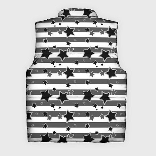 Мужской жилет Черно-белый полосатый узор / 3D-Светло-серый – фото 2