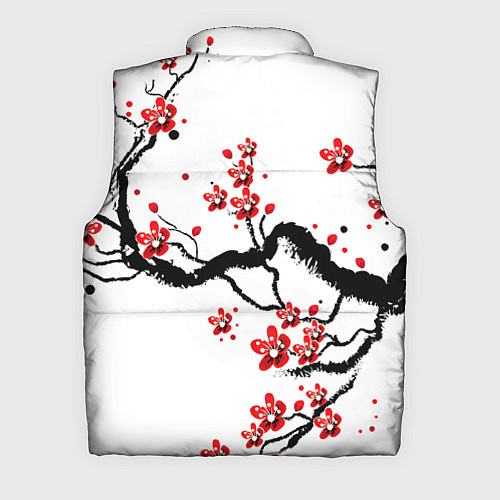 Мужской жилет САКУРА ЦВЕТЁТ И БЛАГАУХАЕТ / 3D-Черный – фото 2