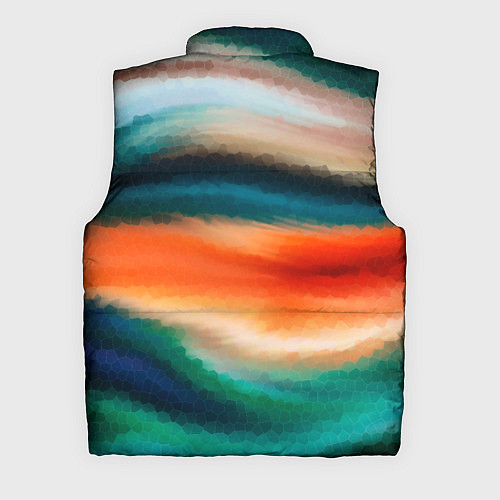 Мужской жилет Мозаичный абстрактный узор / 3D-Светло-серый – фото 2