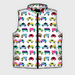 Мужской жилет Веселые машинки, цвет: 3D-красный