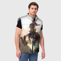 Мужской жилет GENSHIN IMPACT ДЕВУШКА, цвет: 3D-светло-серый — фото 2