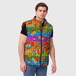 Мужской жилет POP IT SMILE ПОП ИТ ПУПЫРКА, цвет: 3D-красный — фото 2