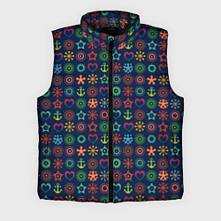 Мужской жилет Морской разноцветный узор