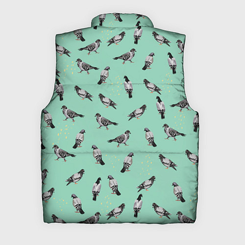 Мужской жилет Голуби на зеленом / 3D-Красный – фото 2