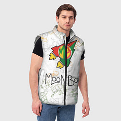 Мужской жилет Moon bot money logo, цвет: 3D-светло-серый — фото 2
