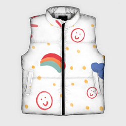 Мужской жилет Детский рисунок, цвет: 3D-светло-серый