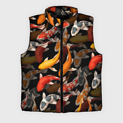 Мужской жилет Карпы кои Японские карпы, цвет: 3D-черный