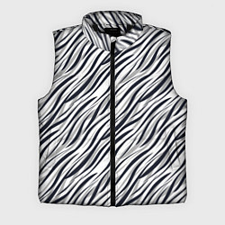 Мужской жилет Черно-белый полосатый тигровый, цвет: 3D-черный