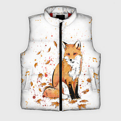 Мужской жилет ЛИСА В ЛИСТЬЯХ ОСЕННЕЕ НАСТРОЕНИЕ FOX IN THE FORES