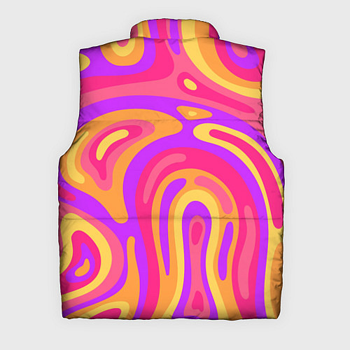 Мужской жилет Абстракция позитив Красочный и яркий принт / 3D-Черный – фото 2