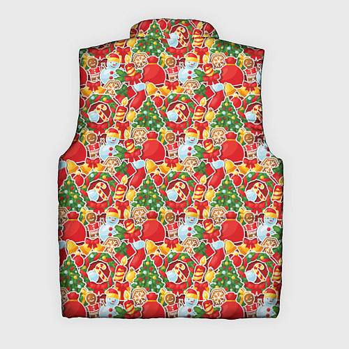 Мужской жилет Merry Christmas символика / 3D-Красный – фото 2