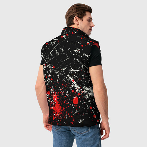 Мужской жилет Красный Японский Самурай Samurai / 3D-Красный – фото 4