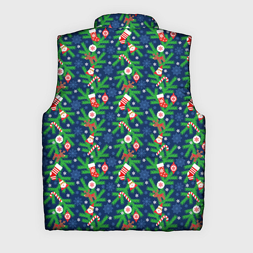 Мужской жилет Новогодние Игрушки на Ёлке / 3D-Красный – фото 2