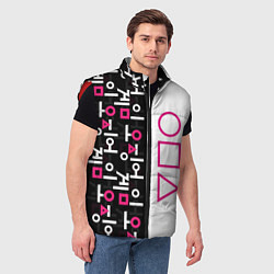 Мужской жилет Игра в кальмара: Стражи, цвет: 3D-красный — фото 2