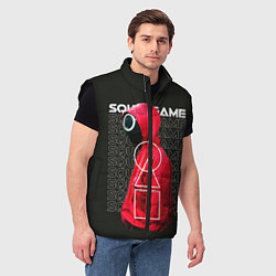 Мужской жилет Сыграй в Кальмара, цвет: 3D-черный — фото 2