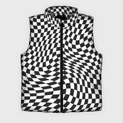 Мужской жилет Черно-белая клетка Black and white squares, цвет: 3D-светло-серый
