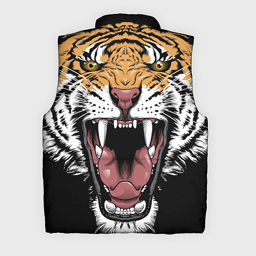Мужской жилет Оскал амурского тигра / 3D-Черный – фото 2