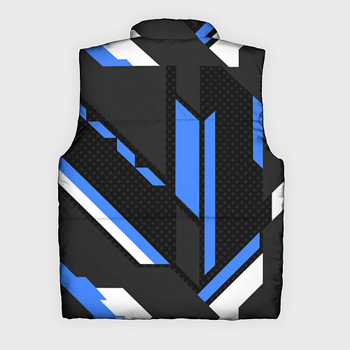 Мужской жилет НИССАН ЛОГО СИНИЯ ГЕОМЕТРИЯ CYBER / 3D-Черный – фото 2