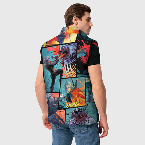 Мужской жилет Ведьмак The Witcher комикс / 3D-Красный – фото 4