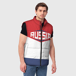 Мужской жилет Russia, цвет: 3D-черный — фото 2
