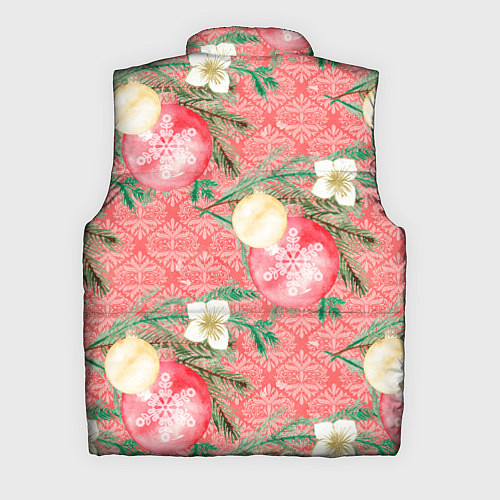 Мужской жилет Новогодние красные шары / 3D-Красный – фото 2