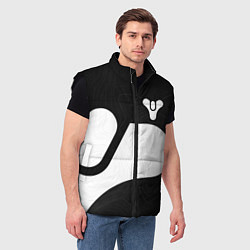 Мужской жилет DESTINY 2 LOGO WHITE, цвет: 3D-черный — фото 2