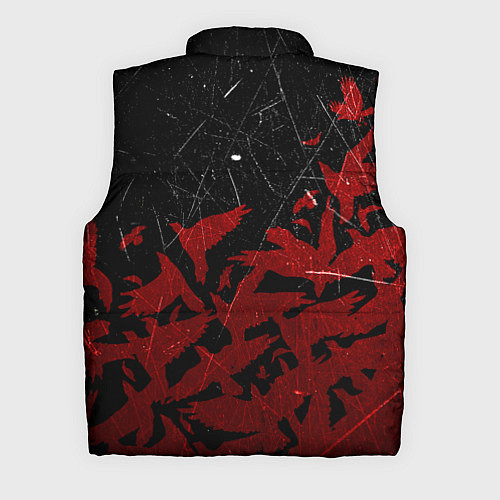 Мужской жилет БЕРСЕРК КЛЕЙМО ЛОГО СТАЯ ВОРОН, RED CROW / 3D-Красный – фото 2