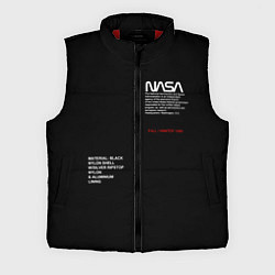 Мужской жилет NASA BLACK UNIFORM SPACE НАСА ЧЁРНАЯ ФОРМА, цвет: 3D-красный