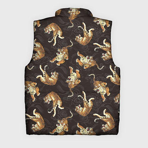 Мужской жилет Паттерн Японский тигр / 3D-Черный – фото 2