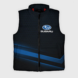 Мужской жилет Subaru, sport style, цвет: 3D-красный