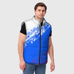 Мужской жилет Флаг РФ триколор, цвет: 3D-светло-серый — фото 2