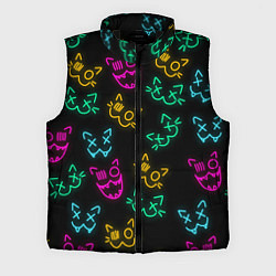 Мужской жилет НЕОНОВЫЕ КОТИКИ NEON FACES CATS