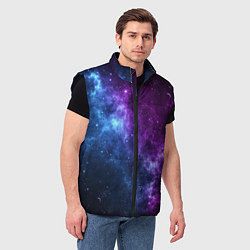 Мужской жилет NEON GALAXY НЕОНОВЫЙ КОСМОС, цвет: 3D-черный — фото 2