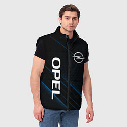 Мужской жилет Опель, Opel, цвет: 3D-черный — фото 2
