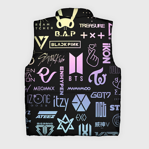 Мужской жилет K-pop лого исполнителей / 3D-Черный – фото 2