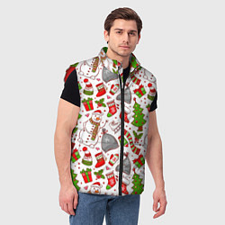 Мужской жилет Новый Год!, цвет: 3D-красный — фото 2