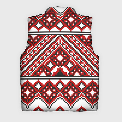 Мужской жилет Русский узор, геометрическая вышивка / 3D-Черный – фото 2