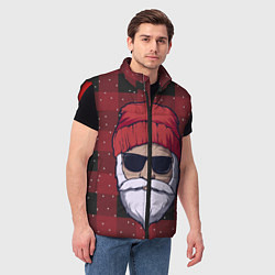 Мужской жилет SANTA HIPSTER САНТА ХИПСТЕР, цвет: 3D-красный — фото 2