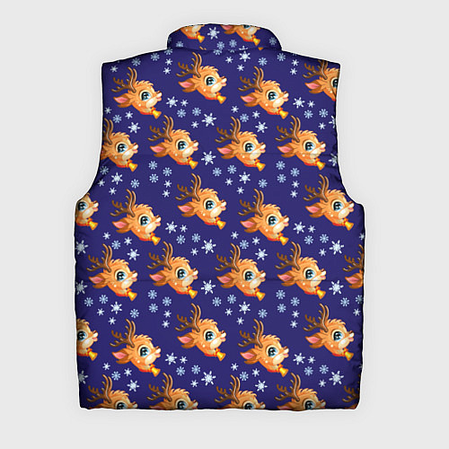 Мужской жилет Новогодние олени паттерн / 3D-Черный – фото 2