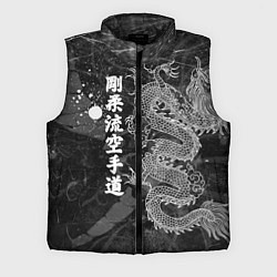 Мужской жилет Токийский Дракон Иероглифы Dragon Japan, цвет: 3D-черный