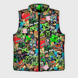 Мужской жилет МАЙНКРАФТ ВСЕ ГЕРОИ И ПРЕДМЕТЫ, цвет: 3D-черный