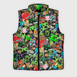 Мужской жилет МАЙНКРАФТ ВСЕ ГЕРОИ И ПРЕДМЕТЫ, цвет: 3D-светло-серый