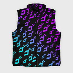 Мужской жилет JOJOS BIZARRE ADVENTURE NEON PATTERN НЕОН УЗОР, цвет: 3D-черный