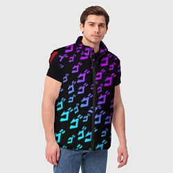 Мужской жилет JOJOS BIZARRE ADVENTURE NEON PATTERN НЕОН УЗОР, цвет: 3D-красный — фото 2